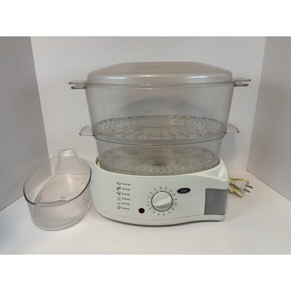 Oster Electric 2-Tier Food Steamer 6 Quart White Model 5713 - Tested And Working - Picture 2 of 16